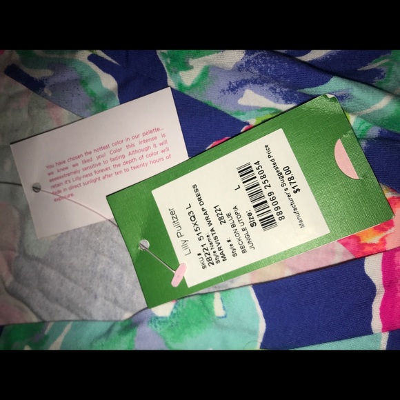 NWT Lilly Pulitzer Marvista Wrap Dress size Large - Picture 5 of 5